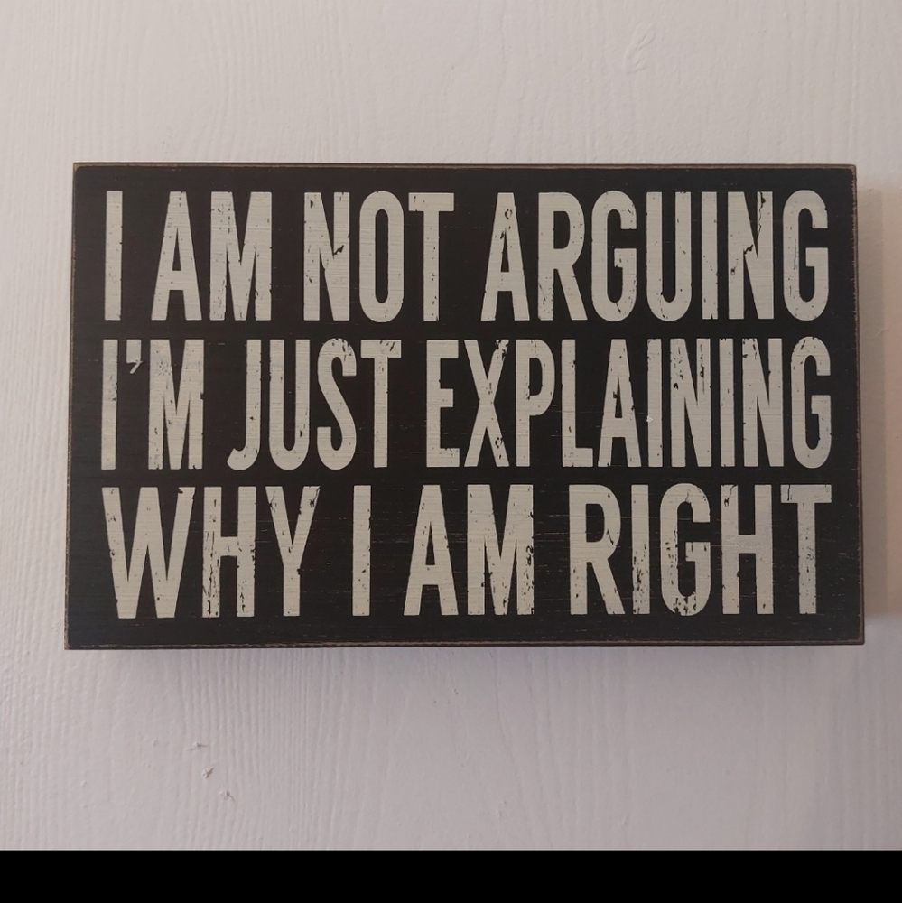 Primitive Black and White Wall Sign